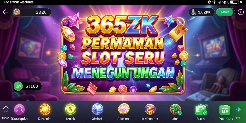 Tampilan gameplay slot 365ZK yang menarik dan penuh warna.