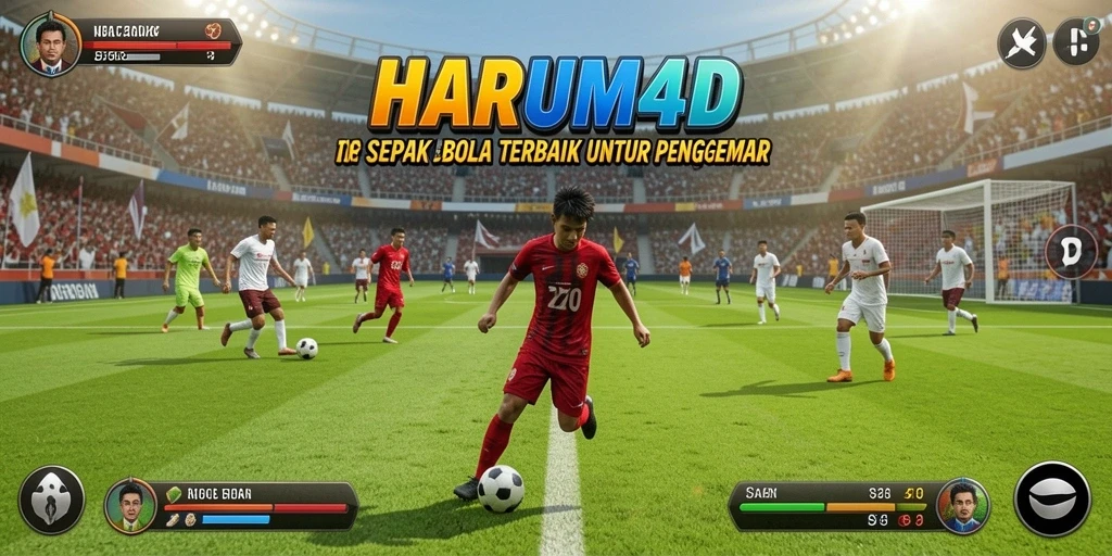 Gameplay seru dalam HARUM4D dengan aksi sepak bola nyata.