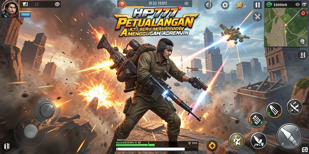 Tampilan gameplay HP777 dengan aksi yang mendebarkan.