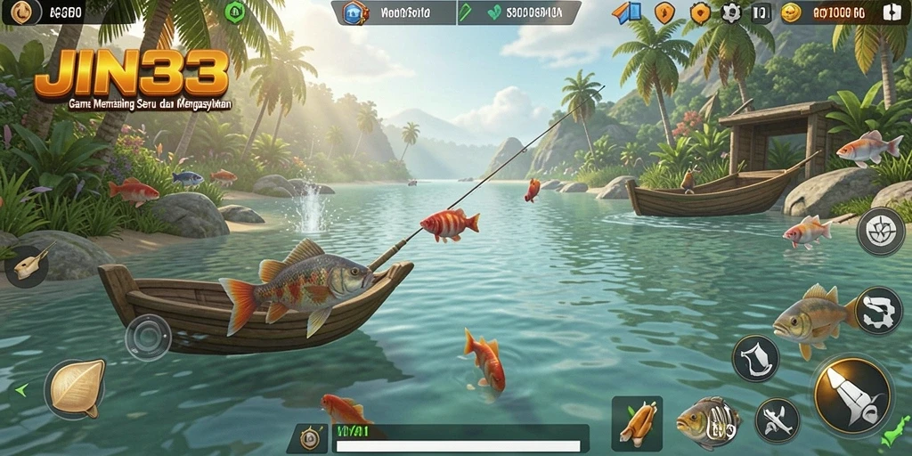 Gameplay menegangkan saat menangkap ikan besar di JIN33.