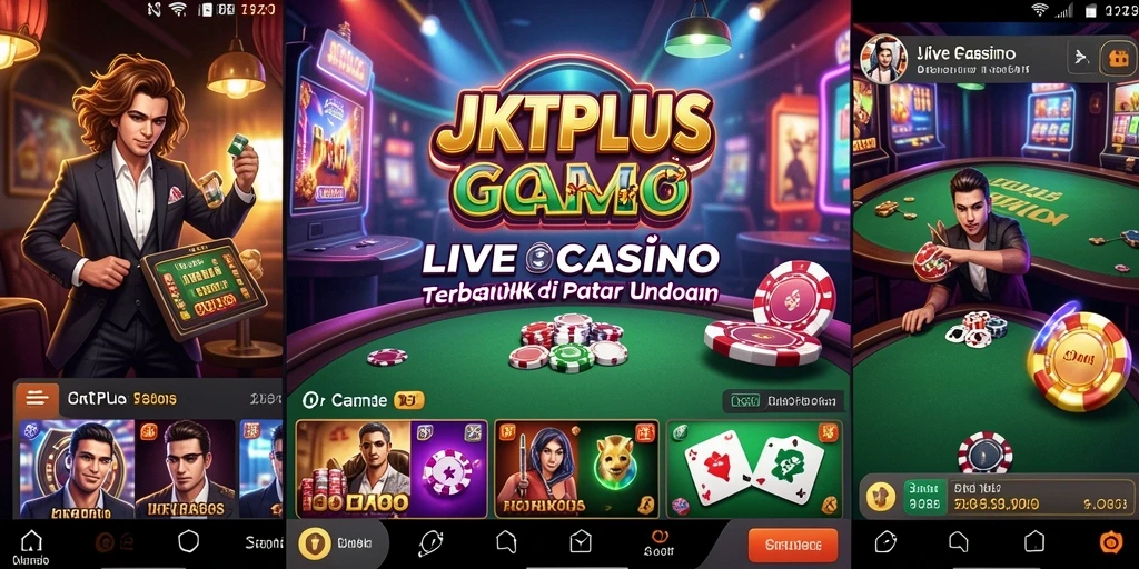 Tangkapan layar gameplay JKTPLUS menampilkan dealer dan interaksi pemain yang interaktif.
