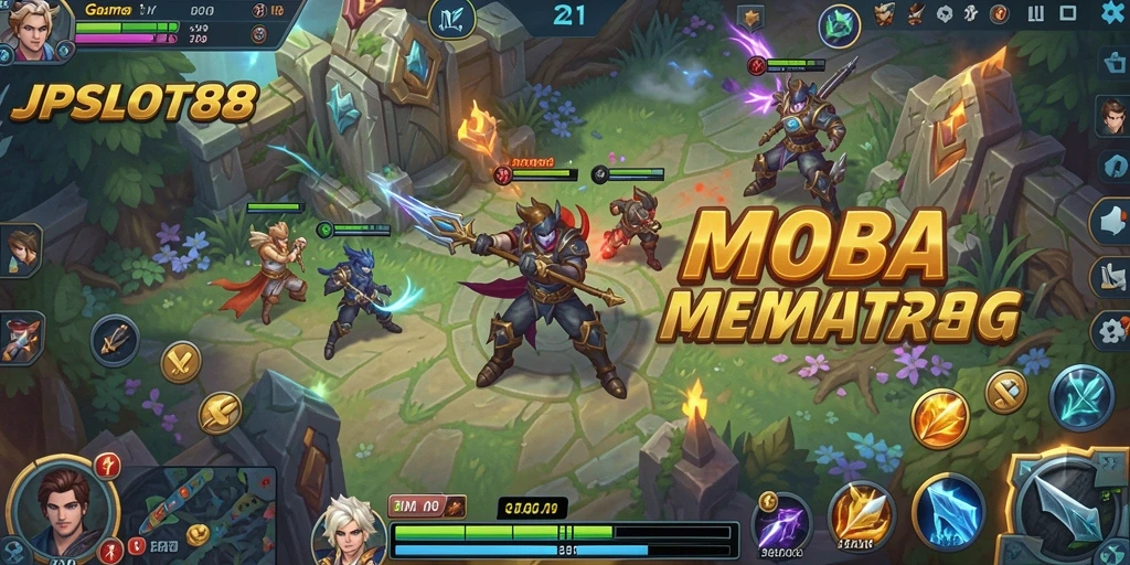 Gameplay seru dalam aksi pertempuran MOBA JPSLOT88.