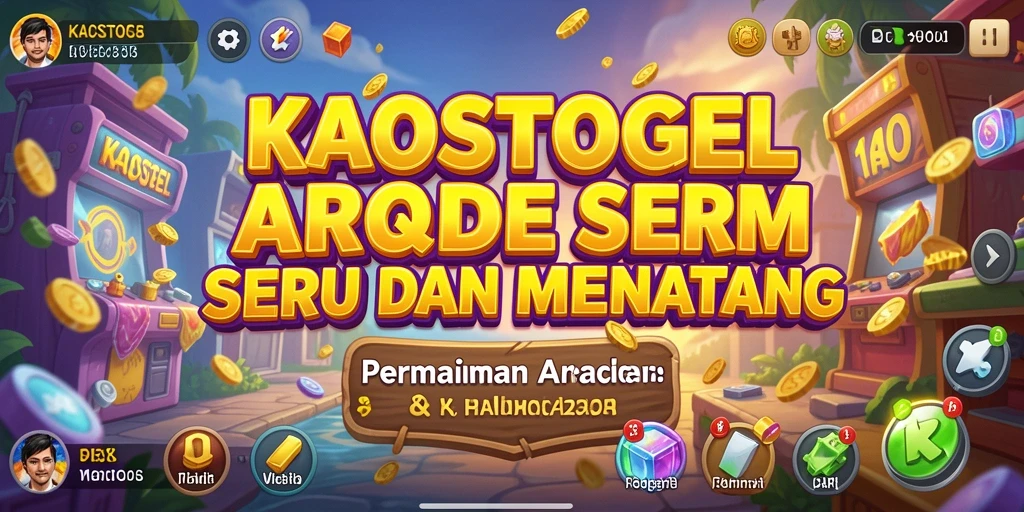 Screenshot utama KAOSTOGEL menampilkan gameplay yang dinamis dan penuh warna.