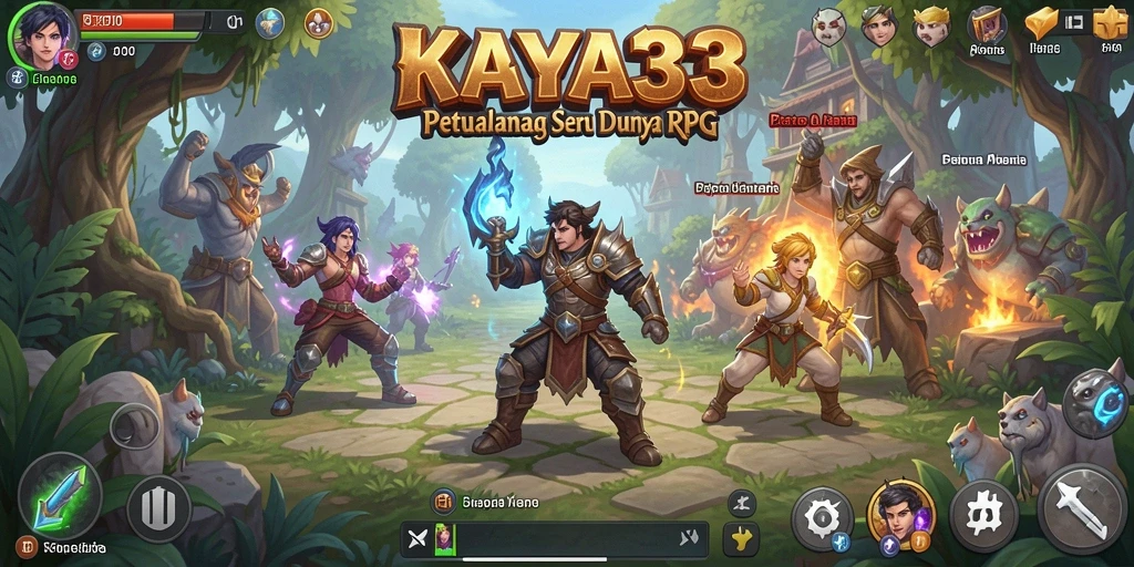 Gameplay KAYA33 menampilkan aksi pertarungan RPG yang mendebarkan.