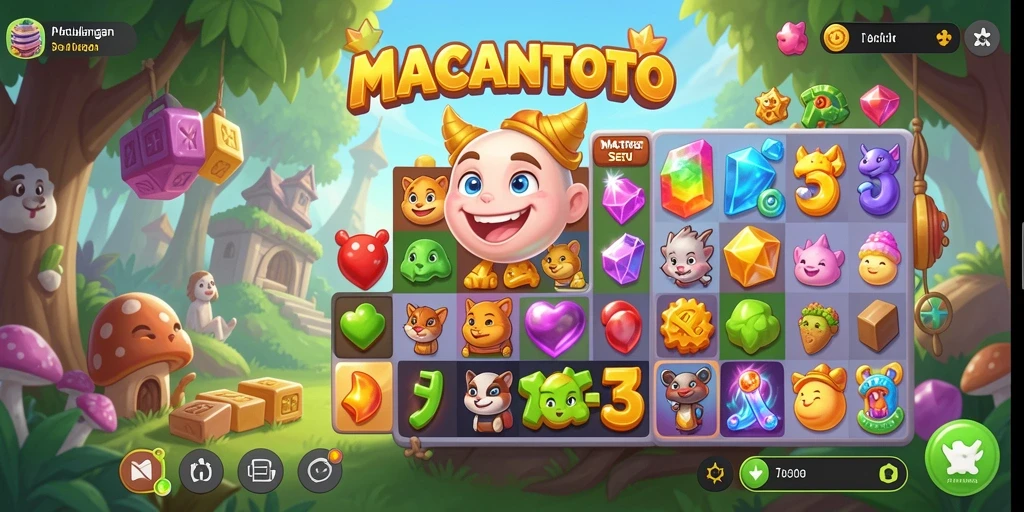 Tampilkan gameplay seru dari MACANTOTO dalam dunia Match-3.