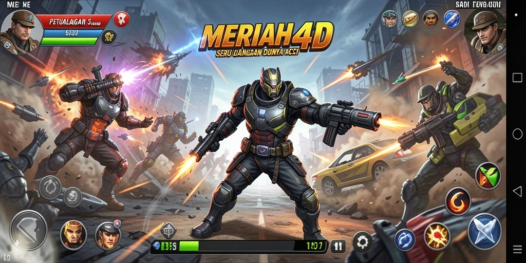 Tangkapan layar gameplay action yang seru dan mendebarkan dari MERIAH4D.