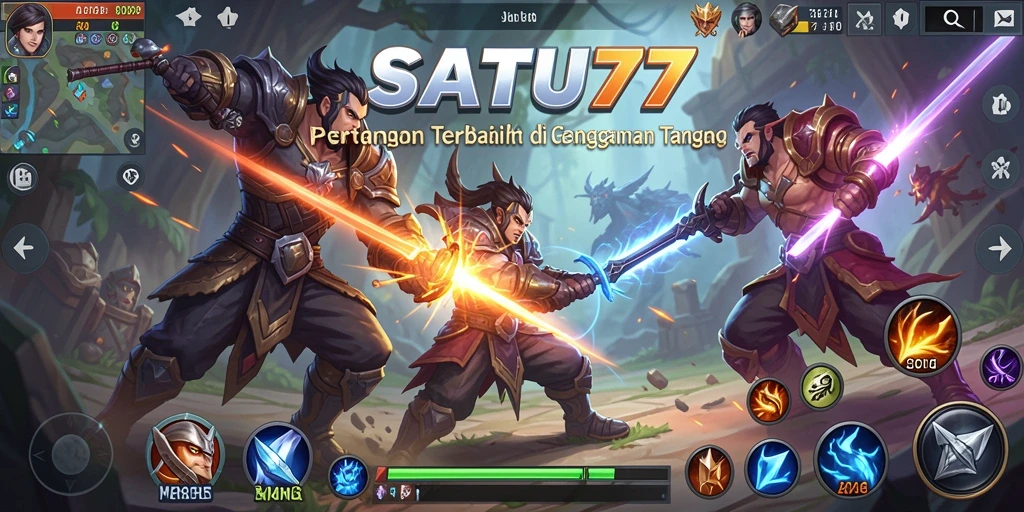 Tampilan seru gameplay MOBA di SATU77