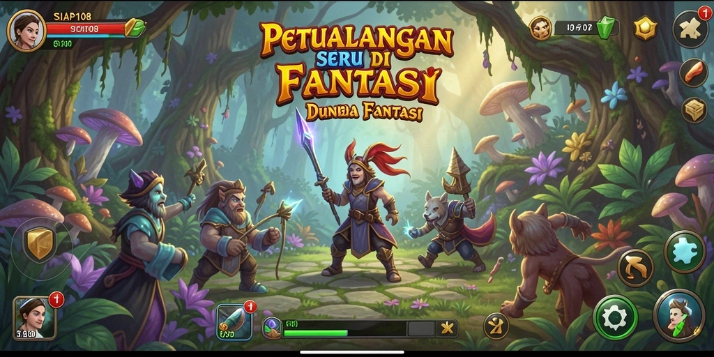 Tangkap momen seru pertempuran di dunia RPG yang menakjubkan.