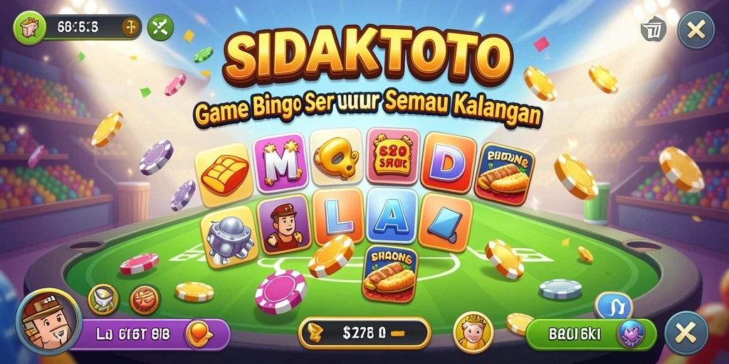 Tampilan gameplay seru di SIDAKTOTO dengan Bingo yang menarik.