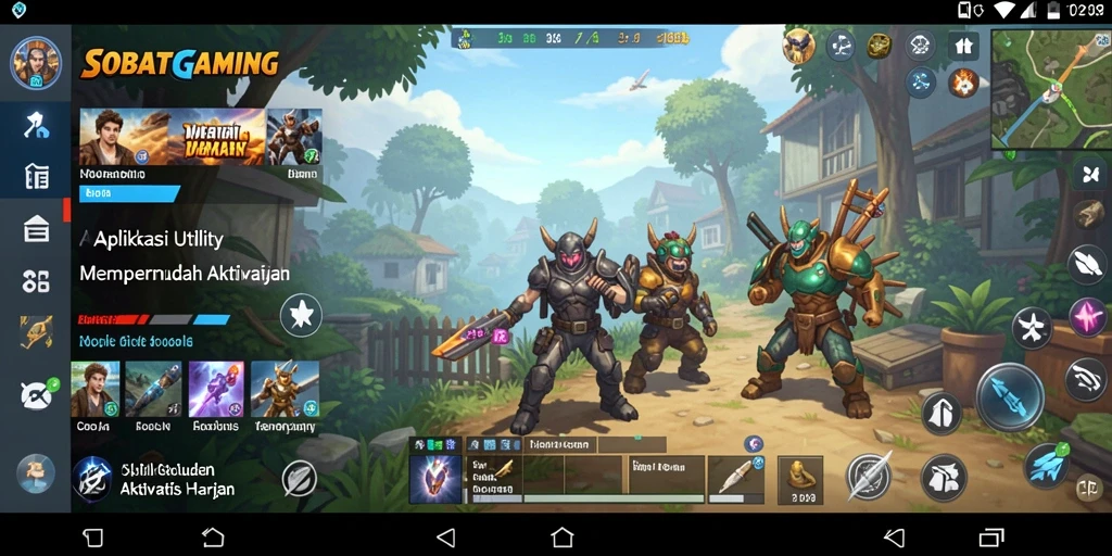 Tampilan utama SOBATGAMING dengan fitur Utility yang menarik.
