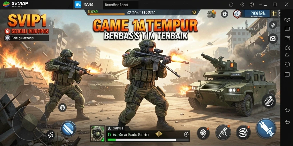 Screenshot gameplay SVIP1 menunjukkan aksi seru dan strategi tim.