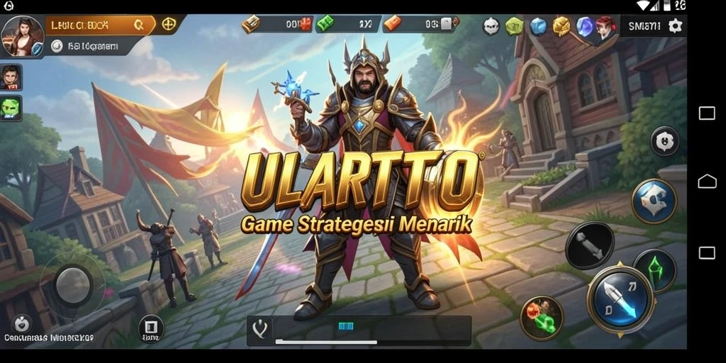 Screenshot gameplay ULARTOTO menunjukkan grafis menarik dan pertempuran seru.
