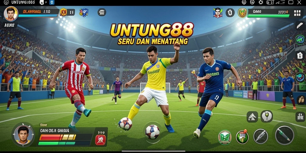 Screenshot UNTUNG88 menampilkan keseruan permainan olahraga.